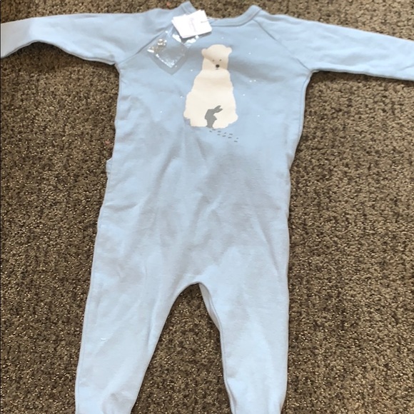 Bonpoint Polarbear Footies 3 months